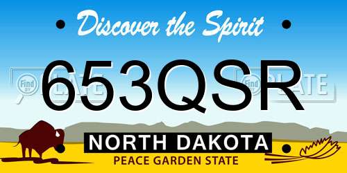 653QSR North Dakota License Plate