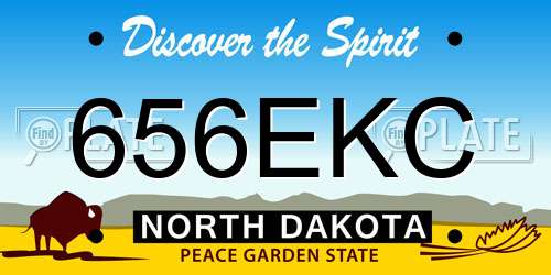 656EKC North Dakota License Plate