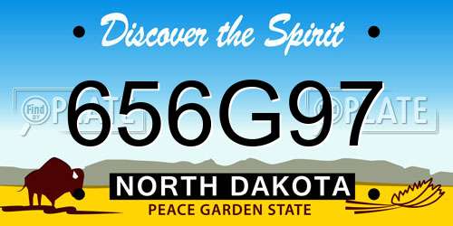 656G97 North Dakota License Plate