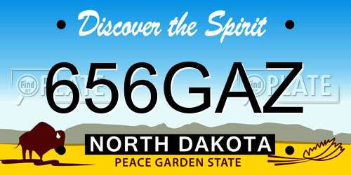 656GAZ North Dakota License Plate