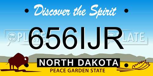 656IJR North Dakota License Plate