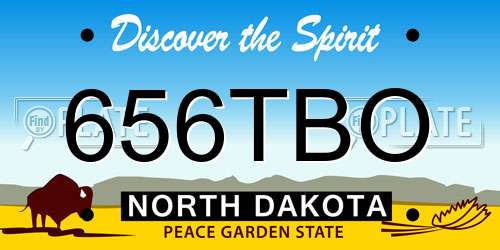 656TBO North Dakota License Plate