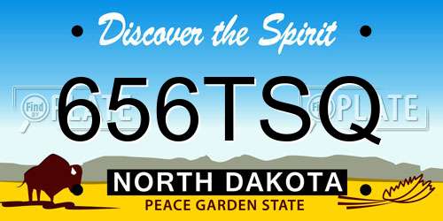 656TSQ North Dakota License Plate