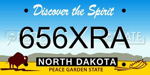 656XRA North Dakota License Plate