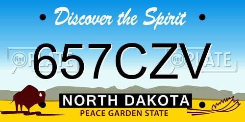 657CZV North Dakota License Plate
