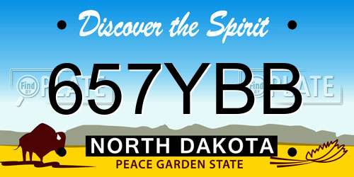 657YBB North Dakota License Plate