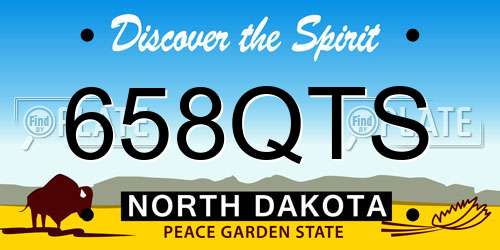 658QTS North Dakota License Plate