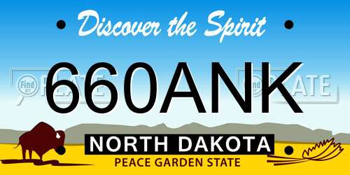 660ANK North Dakota License Plate
