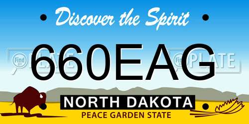 660EAG North Dakota License Plate