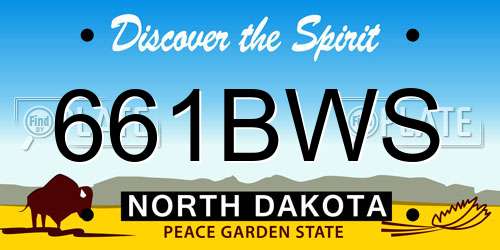 661BWS North Dakota License Plate