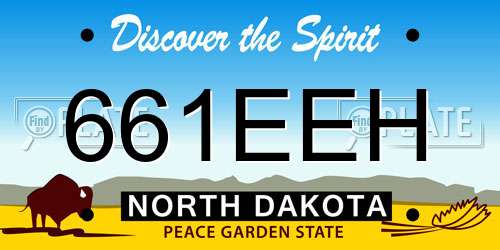 661EEH North Dakota License Plate