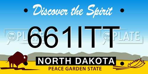 661ITT North Dakota License Plate