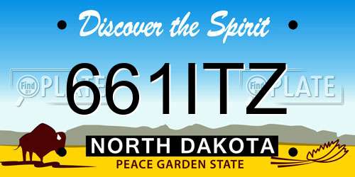 661ITZ North Dakota License Plate