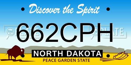 662CPH North Dakota License Plate
