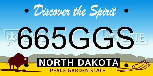665GGS North Dakota License Plate