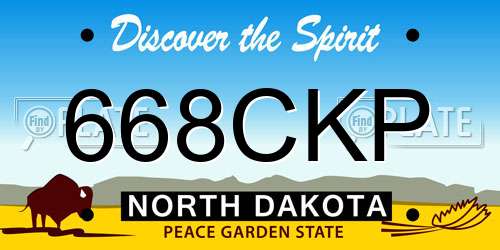 668CKP North Dakota License Plate