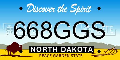 668GGS North Dakota License Plate
