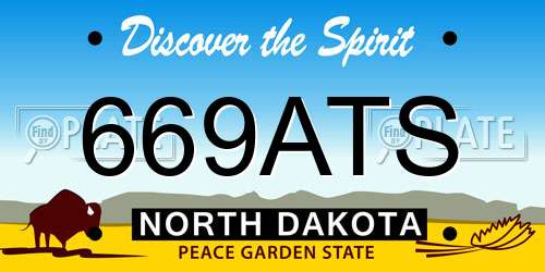 669ATS North Dakota License Plate