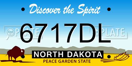 6717DL North Dakota License Plate