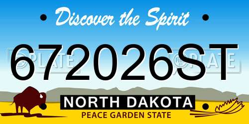 672026ST North Dakota License Plate