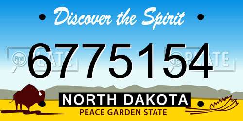 6775154 North Dakota License Plate