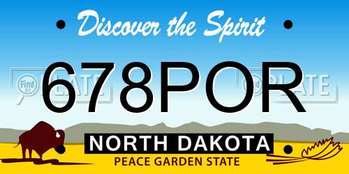 678POR North Dakota License Plate