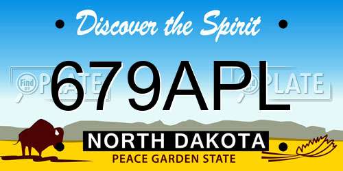 679APL North Dakota License Plate