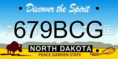 679BCG North Dakota License Plate