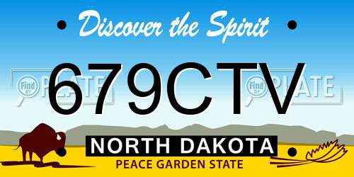 679CTV North Dakota License Plate
