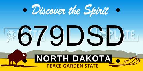 679DSD North Dakota License Plate