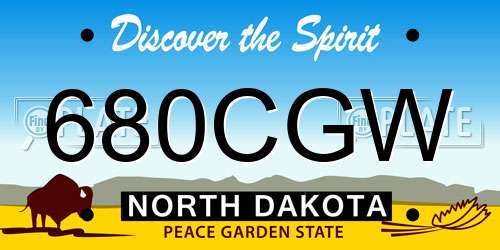 680CGW North Dakota License Plate