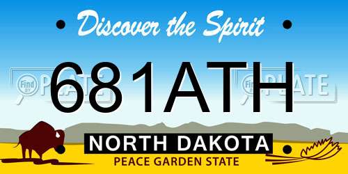 681ATH North Dakota License Plate