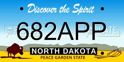 682APP North Dakota License Plate