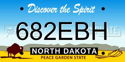 682EBH North Dakota License Plate