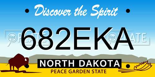 682EKA North Dakota License Plate