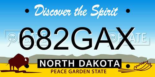 682GAX North Dakota License Plate
