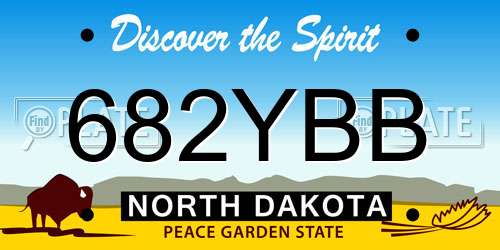 682YBB North Dakota License Plate