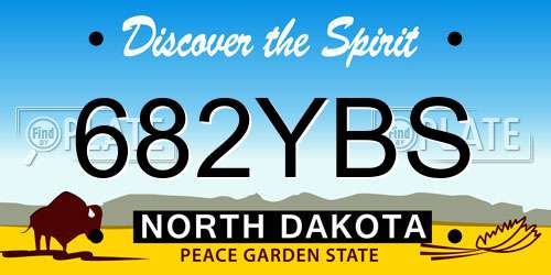 682YBS North Dakota License Plate