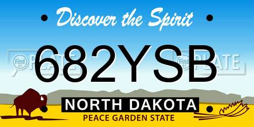 682YSB North Dakota License Plate