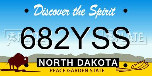682YSS North Dakota License Plate