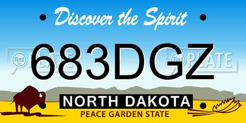 683DGZ North Dakota License Plate