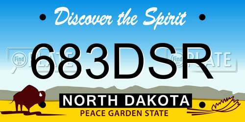 683DSR North Dakota License Plate