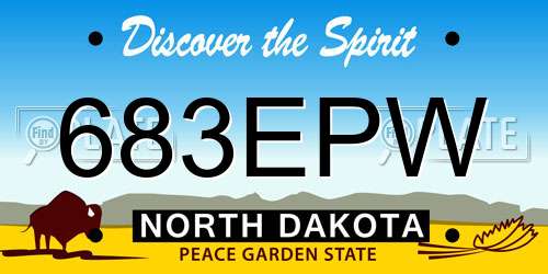 683EPW North Dakota License Plate