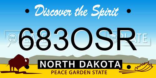 683OSR North Dakota License Plate