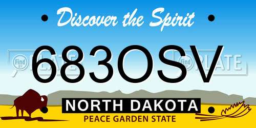 683OSV North Dakota License Plate