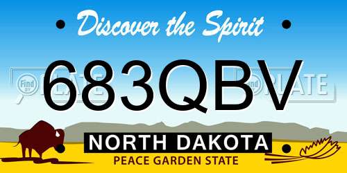 683QBV North Dakota License Plate
