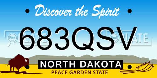 683QSV North Dakota License Plate