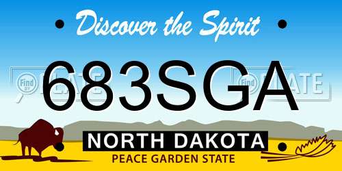 683SGA North Dakota License Plate