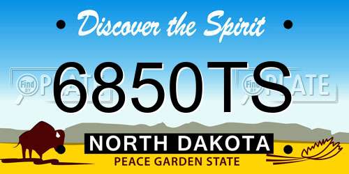 6850TS North Dakota License Plate