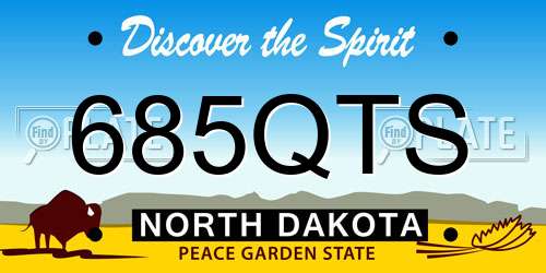 685QTS North Dakota License Plate
